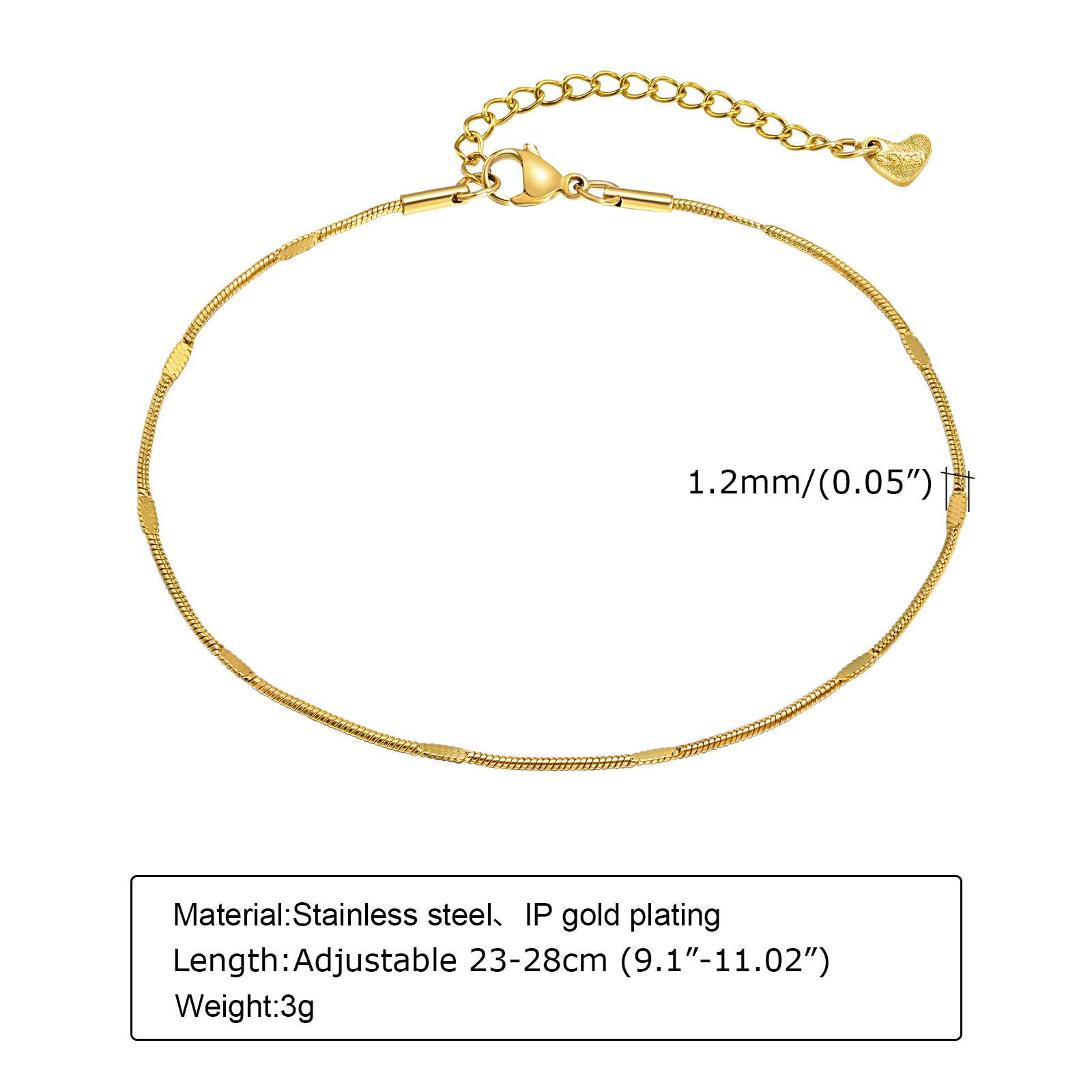 女性用スネークチェーンブレスレット,ステンレス鋼,金メッキ, - Jc Jewelry & Watches Photos のレビューと価格
