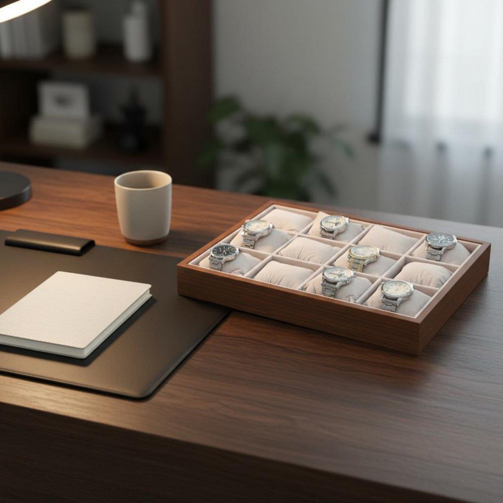 時計とジュエリーボックス用木製トレイオーガナイザー、腕時計収 - Watch Display Box のレビューと価格
